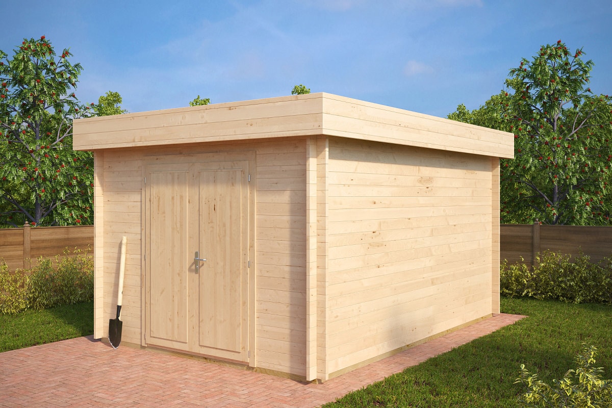 Abstellraum “Jacob A” 3x4m | Geräteschuppen aus Holz selber bauen | Gerätehaus | Gartenhaus mit Geräteschuppen