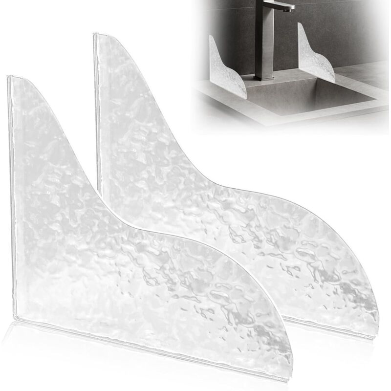 Lot De 2 Pare-éclaboussures De Douche, Pare-éclaboussures De Baignoire Auto-adhésifs, Bloqueur De Gouttes D'Eau De Douche, Pare-éclaboussures D'Eau De Baignoire Transparent Pour Baignoire