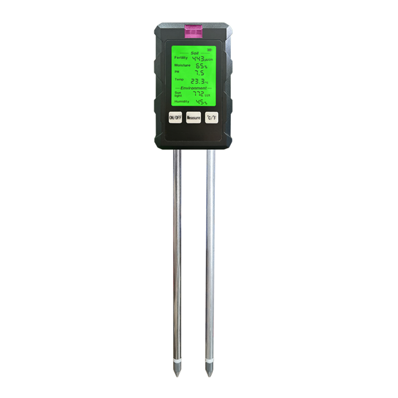 6-in-1-gerät: Erdungstester, Ph-meter, Fruchtbarkeitsmesser, Temperatur-, Feuchtigkeits- Und Lichtstärkemessung, Um 90° Drehbares, Hintergrundbeleuchtetes Lcd-display