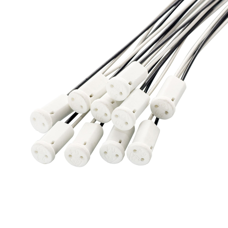 Packung Mit 10 G4-fassungen Mit Speziellen Keramikkopfanschlüssen Für Halogen-led-lampen.