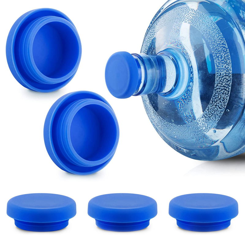 Packung Mit 5 Auslaufsicheren Silikonverschlüssen Für 5-gallonen-wasserflaschen, Wiederverwendbar Und Kompatibel Mit 55-mm-flaschen.