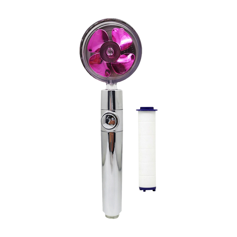 Handbrausekopf Mit Turbogebläse, Ein-/ausschalter Und Pausenfunktion, Baumwollfilter, Wassersparfunktion, Hochdruckfunktion, 360°-drehung, Modell G1/2.