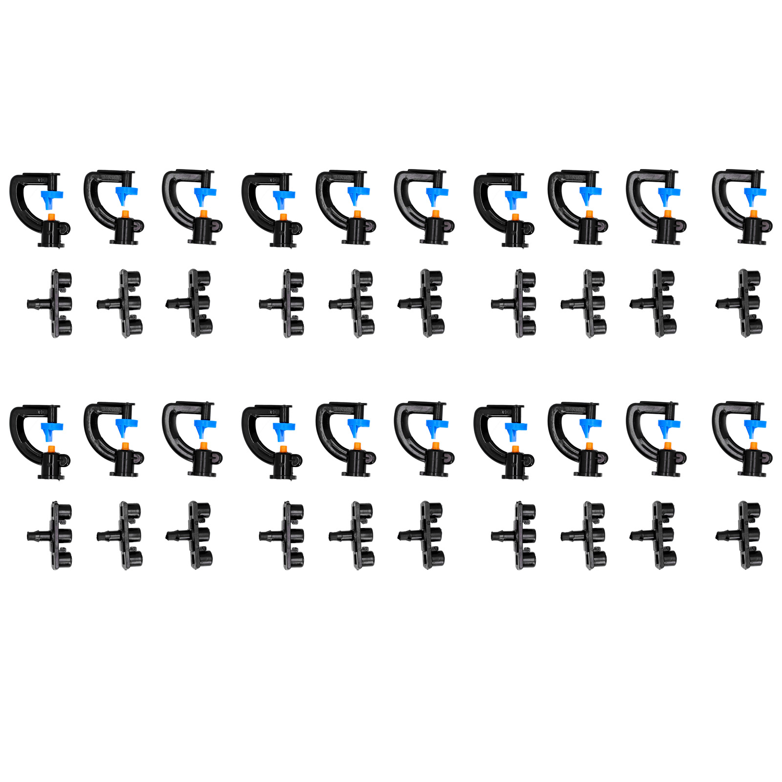 Lot De 20 Buses D'Arrosage Type G À Réfraction 180° Pour Tuyau De 4/7 Pouces. Buses D'Atomisation Pour Irrigation Réfractives Et Atomisation.