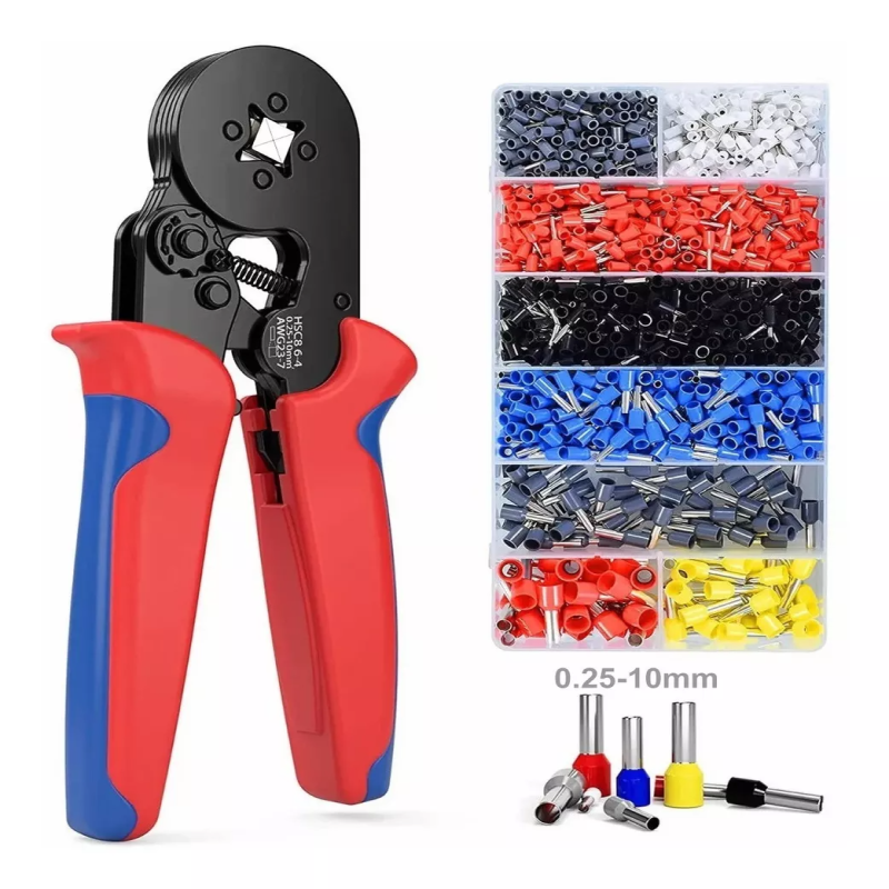 Hsc8 6-4a 0,25-10 M² Awg23-7 Kabelschuh-crimpwerkzeug-set, Hochfestes Crimpwerkzeug Mit 1250 Crimpösen.
