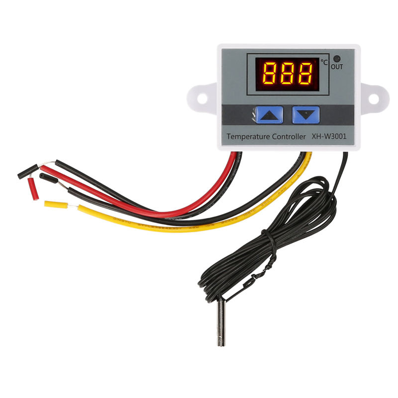 Elektronischer Temperaturregler, Thermostatmodul Mit Led-anzeige, Wasserdichter Ntc-fühler, -50 Bis 110 °c, 12 V, 120 W