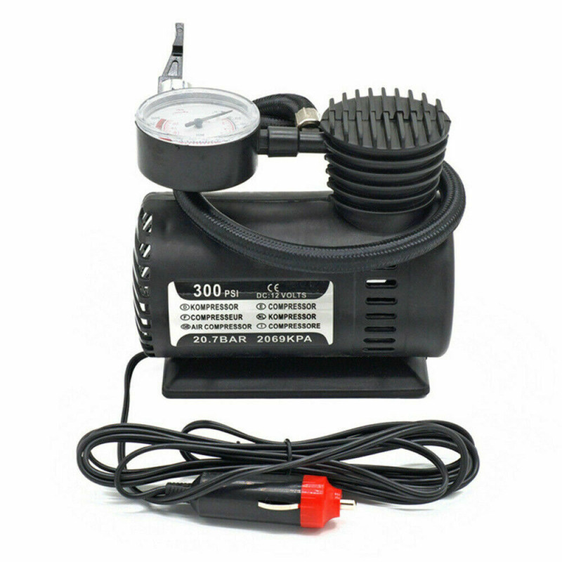 Elektrische Autoluftpumpe, Tragbarer Luftkompressor (300 Psi), Autoreifenfüller