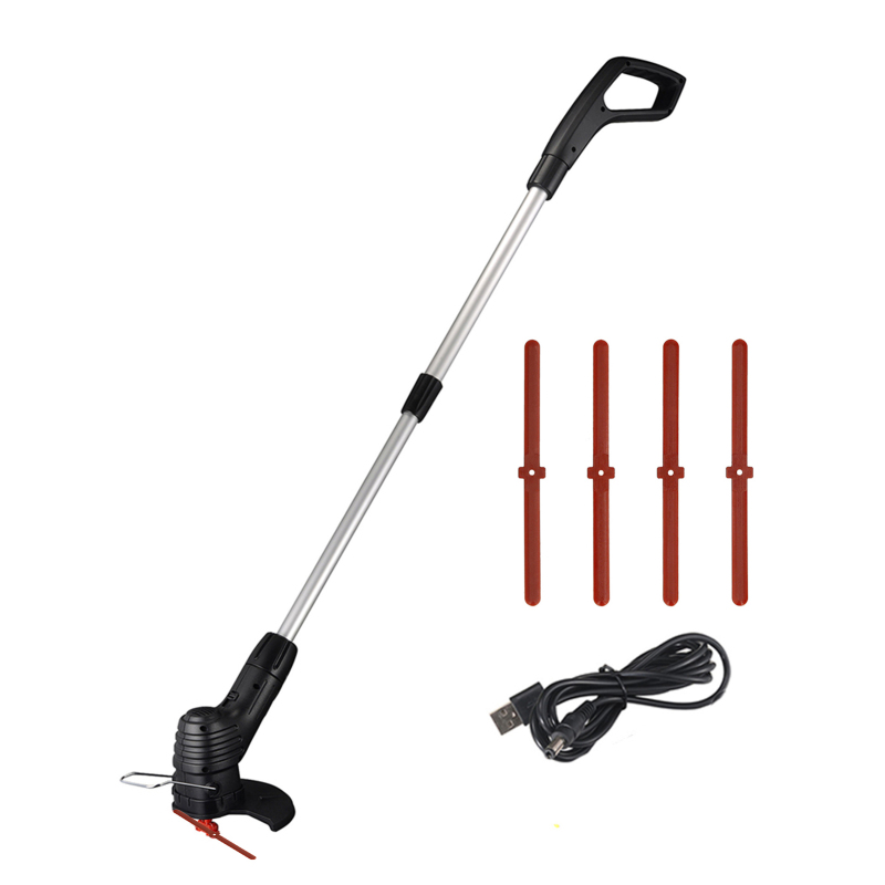 Kabelloser, Tragbarer Und Leichter Elektrischer Rasenmäher, Usb-aufladbar, Mit Kantenschneider Und Freischneider.