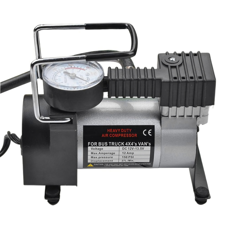Tragbarer 12v-gleichstrom-elektroluftkompressor Mit Manometer Und Langem Netzkabel Für Auto-, Motorrad-, Fahrrad-, Basketballreifen Und Mehr.