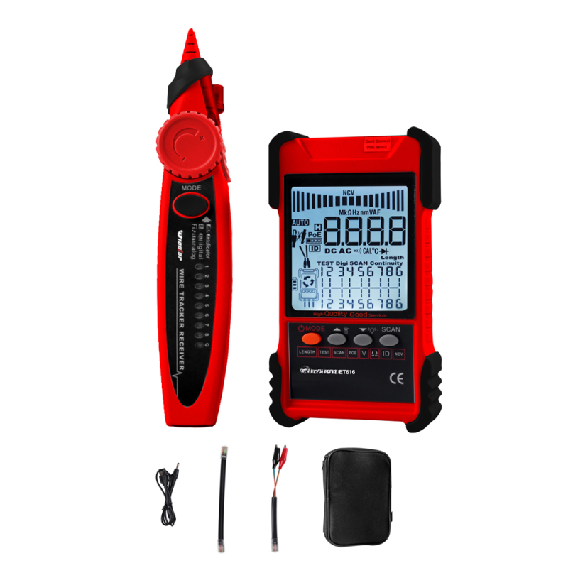 Tooltop Et616 Kabeltester, Lcd-bildschirm, Analoge Und Digitale Funktionen, Poe-test, Abgleich, Längenmessung, Kurzschlusserkennung (multifunktional)