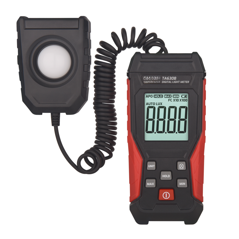 Tasi Digitales Luxmeter, Aufzeichnung, Lcd-bildschirm, 0-200.000 Lux, Flexibler Sensor (für Fotografie Und Pflanzen)
