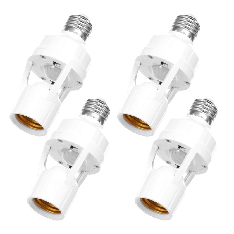 Set Mit 4 Bewegungsmelderfassungen, Intelligenter E26/e27-fassung Mit Schrauben, Automatischem Fassungsadapter, Lampenfassung