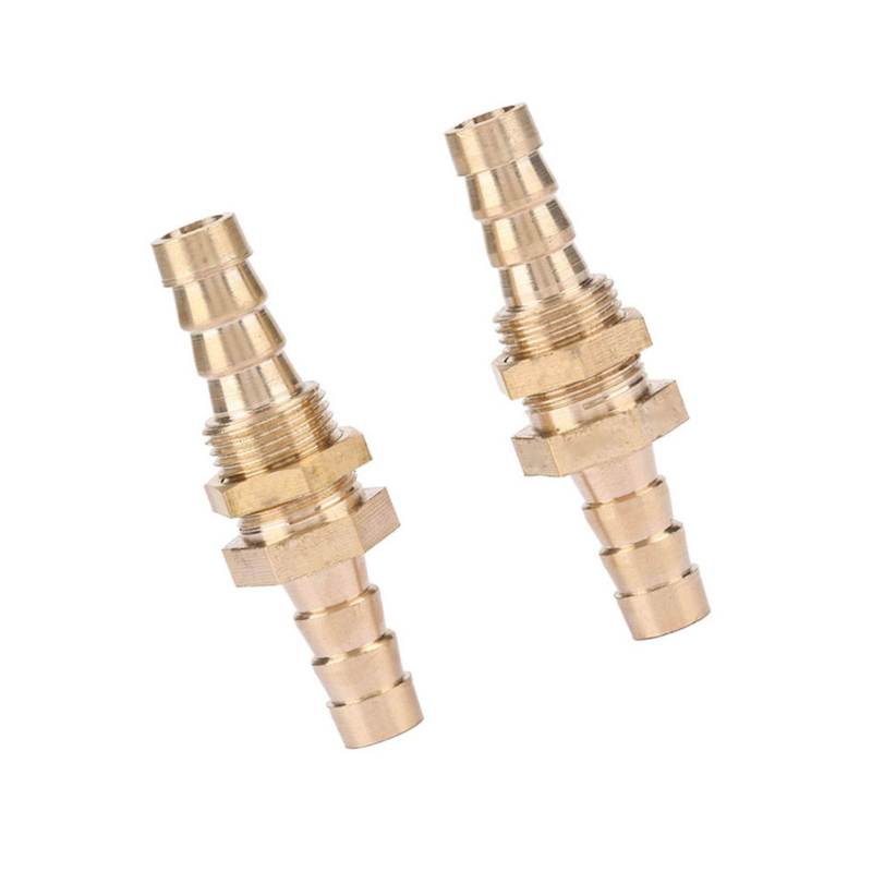 Messing-rohrverschraubung Mit Widerhaken Für Schottwandmontage, Verbindungsadapter (6 Mm)