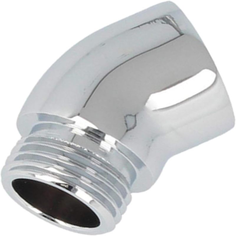 G1/2 Winkel-duschadapter, Duscharmverlängerung, Silberverchromte Oberfläche, Rostfreies Kupferrohr-fitting, Langlebige Kupplung, 130 Grad