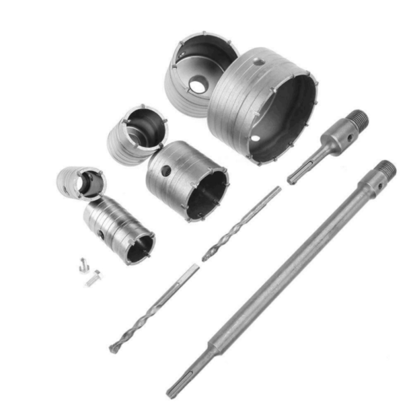 Set Mit 10 Lochbohrern Für Beton, Schneidwerkzeuge Für Rohre, Ziegel, Beton, Zement Und Stein.