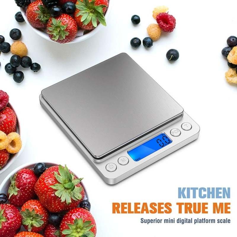 Hochpräzise Digitale Küchenwaage Mit Lcd-anzeige, Wiegt In Gramm Und Unzen (3 Kg/0,1 G). Ideal Zum Kochen Und Backen.