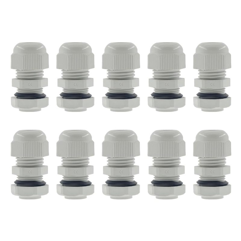 10 1/2-zoll-npt-nylon-zugentlastungsmuffen, Verstellbare Klemmanschlussdose, Schutzart Ip68, Schutzgurt, Ce- Und Rohs-zertifiziert, Weiß