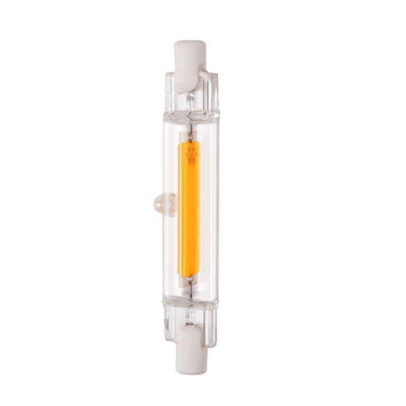 R7s Cob Led-lampe Mit Glasröhre, 78 Mm, 5 W, Warmweiß, Ac110v, Ersetzt Halogenlampen.