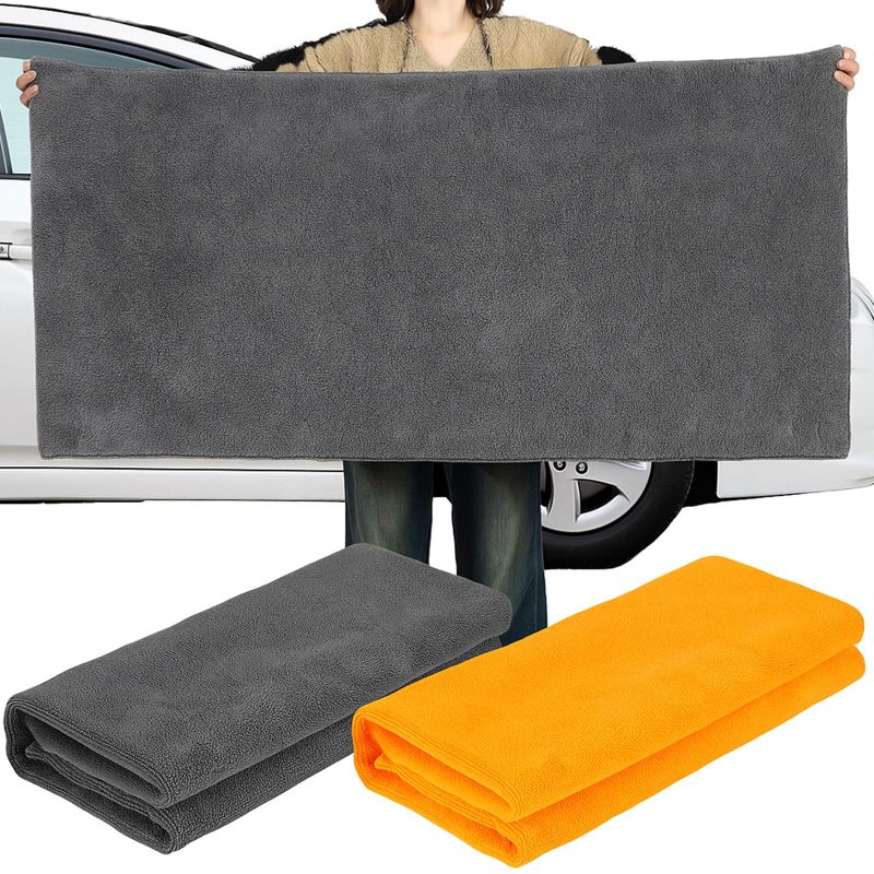 Set Mit 2 Mikrofaserhandtüchern, Schnell Saugfähig, 55 X 28 Zoll (streifenfrei)
