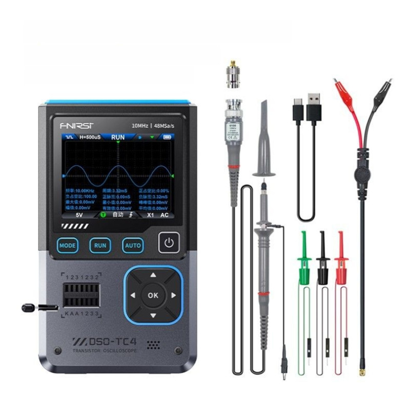 Fnirsi Dso-tc4 3-in-1 Digitaloszilloskop, Transistortester, 10-mhz-bandbreiten-signalgenerator, 48-ms/s-oszilloskop, Automatisches Lcr-testgerät