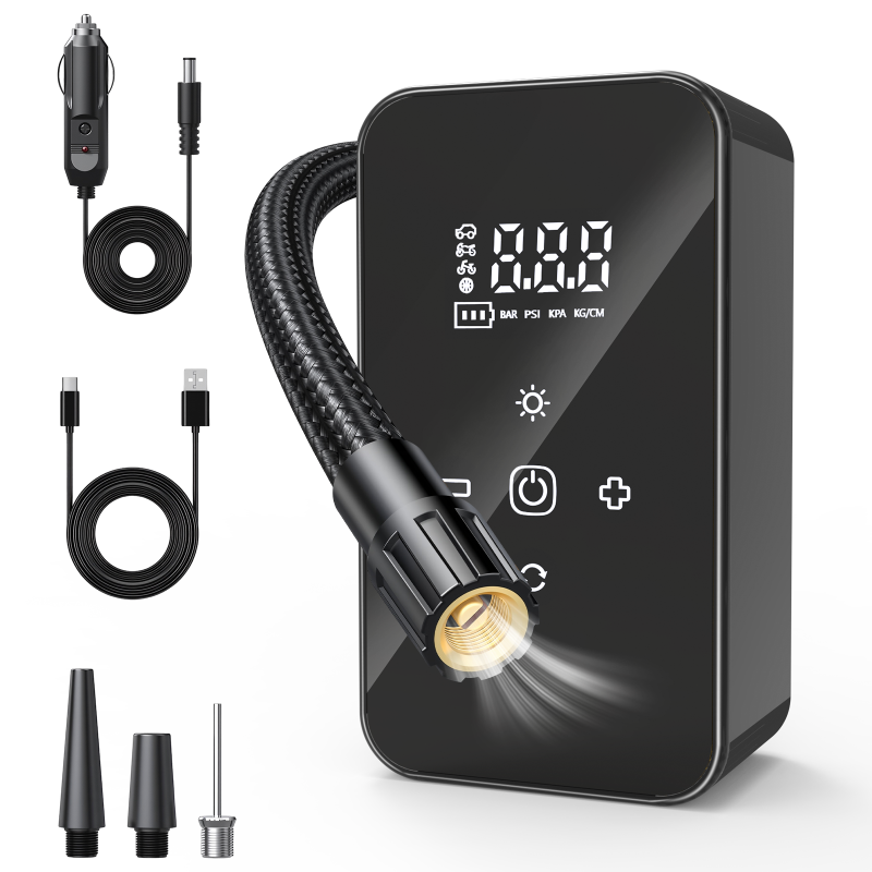 Akku-luftpumpe (140 Psi) Für Autos, Fahrräder Und Motorräder, Bälle Und Mehr.