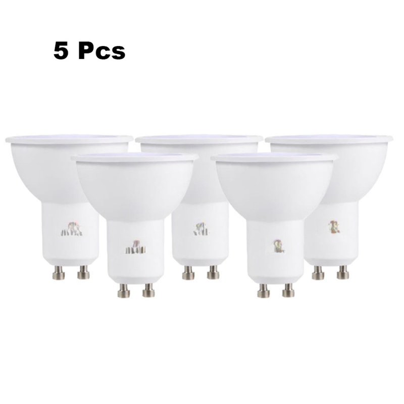 Gu10 7w 220-240v Led-lampen, Spot-typ, Kugellampe, Mattiertes Led-filament, Warmweiß, 5er-pack.