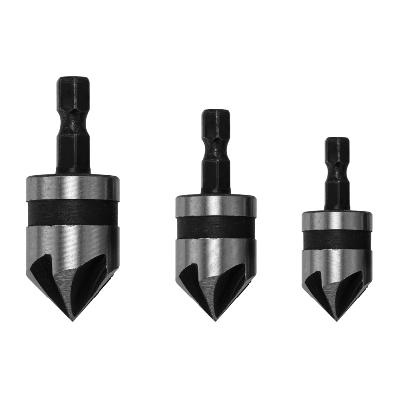 Satz Von Sechskant-fasenfräsern Aus Hochkohlenstoffhaltigem Stahl Für Holz Und Weichmetalle, Schnellwechsel-bohrwerkzeuge, Fasenmaschine