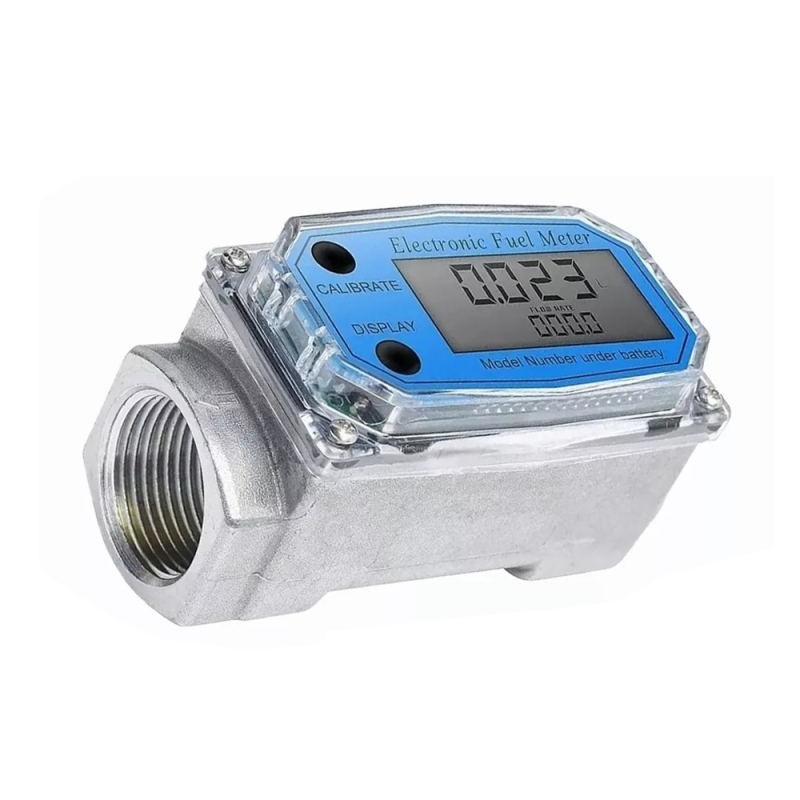 1-zoll-turbinen-lcd-digital-durchflussmesser, 10-100 L/min, ±1% Genauigkeit, Für Diesel, Benzin, Kerosin, Methanol Und Wasser.