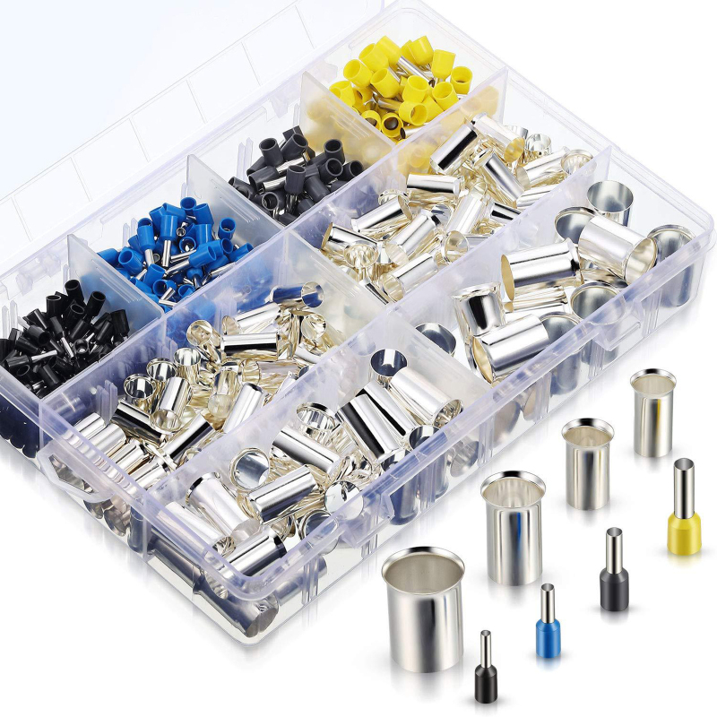 440-teiliges Crimp-set Mit Hochleitfähigen Aderendhülsen, Flammhemmender Isolierung, Awg 10-16, 2/0-4 (verschiedene Größen)