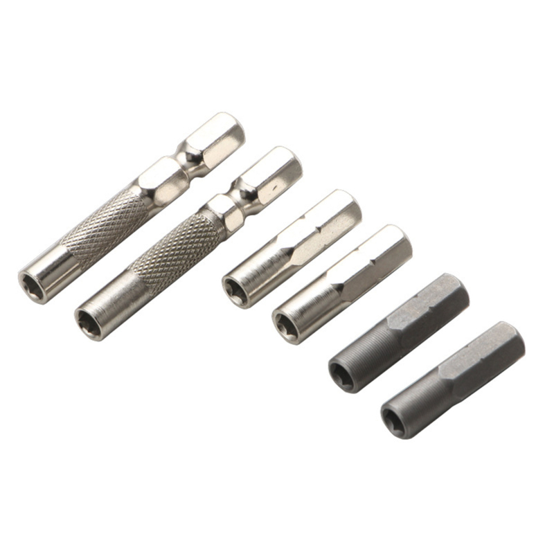 6,35-mm-auf-4-mm-adapterkopf, Magnethülse, Sechskantgelenk, Stange, Konverter, Schlagbohrmaschine Auf Standard-innensechskantkopf, 6-teiliges Set