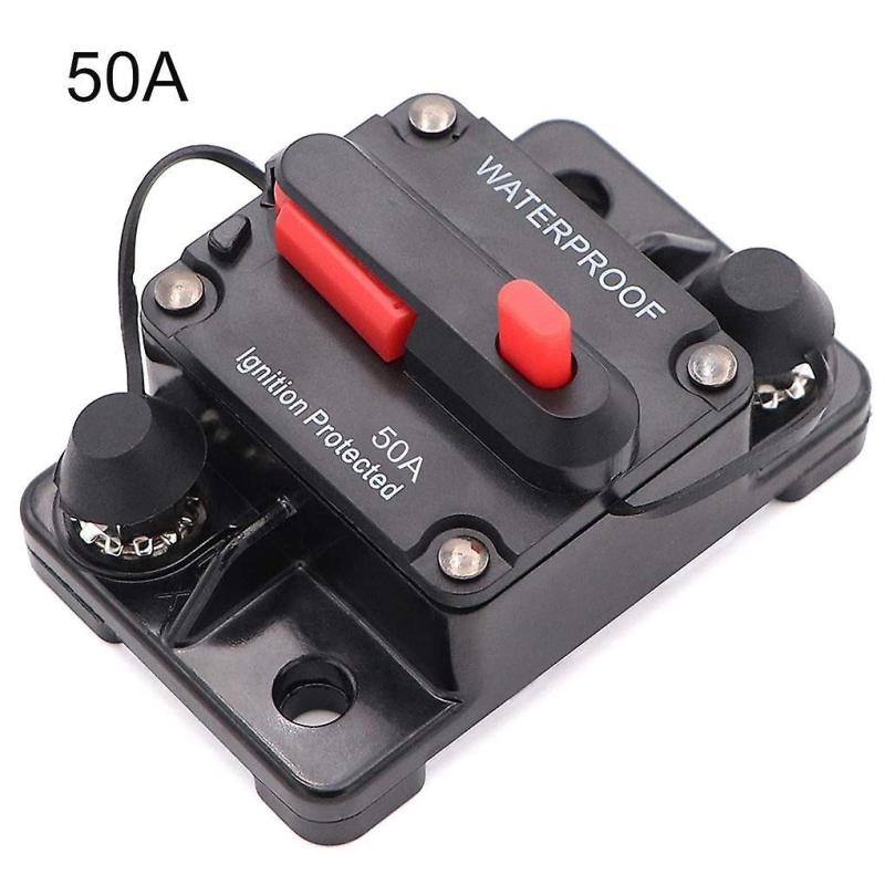 50a-leistungsschalter Für Bootsmotoren, Boote, Atvs, 12v-42v Dc-handnetzteil Mit Manueller Rückstellung, Wasserdichte Inline-sicherung, Wechselrichter (50a)