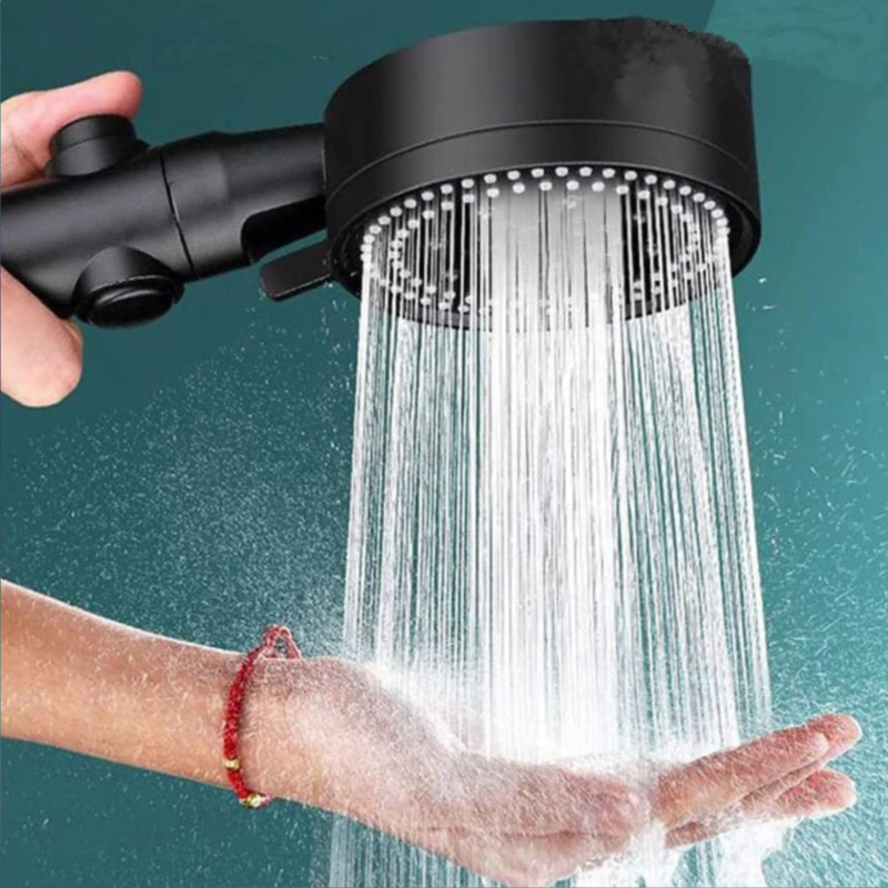 Multifunktionaler Hochdruck-duschkopf Mit 5 Modi, Hochdruck-handbrause Mit Ein-/ausschalter, Wassersparend, Einfach Zu Installieren (schwarz-a)