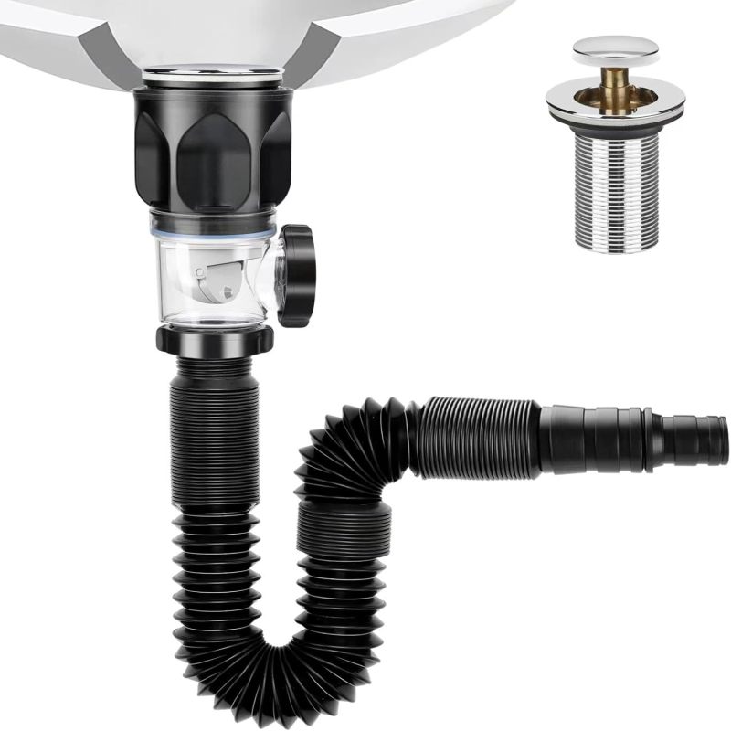 Flexibles Ablaufset, Schnellverschluss-siphon, Dehnbarer Schlauch (1-1/4" Und 1-1/2")