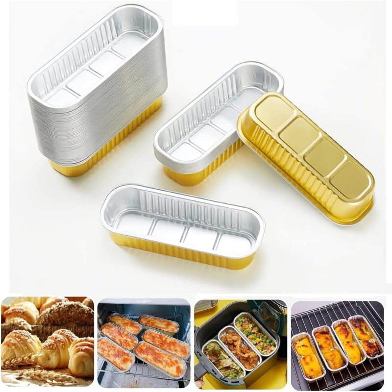 Packung Mit 30 Länglichen, Goldfarbenen, Hitzebeständigen Aluminiumdosen, 200 Ml (200 Ml)
