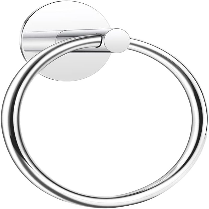 3m Selbstklebender Handtuchring Mit Extra Starkem Klebstoff Ohne Nägel, Handtuchhalter Aus Edelstahl, Für Bad- Und Küchenhandtücher (chrom)