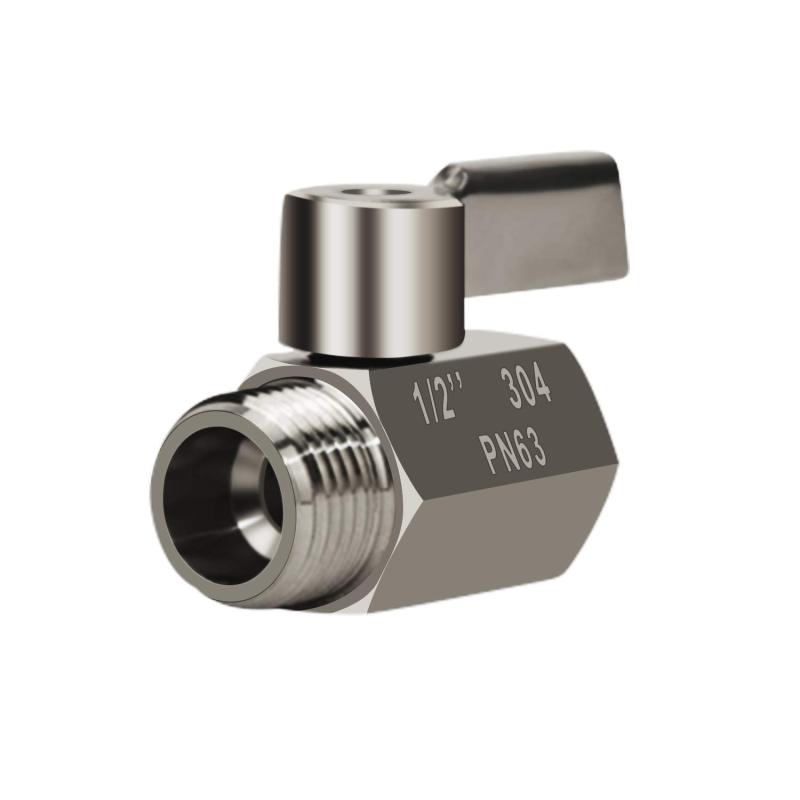 Kugelhahn Aus Edelstahl 304, Stahlgriff, Kugelventil (1/2"-gewinde)