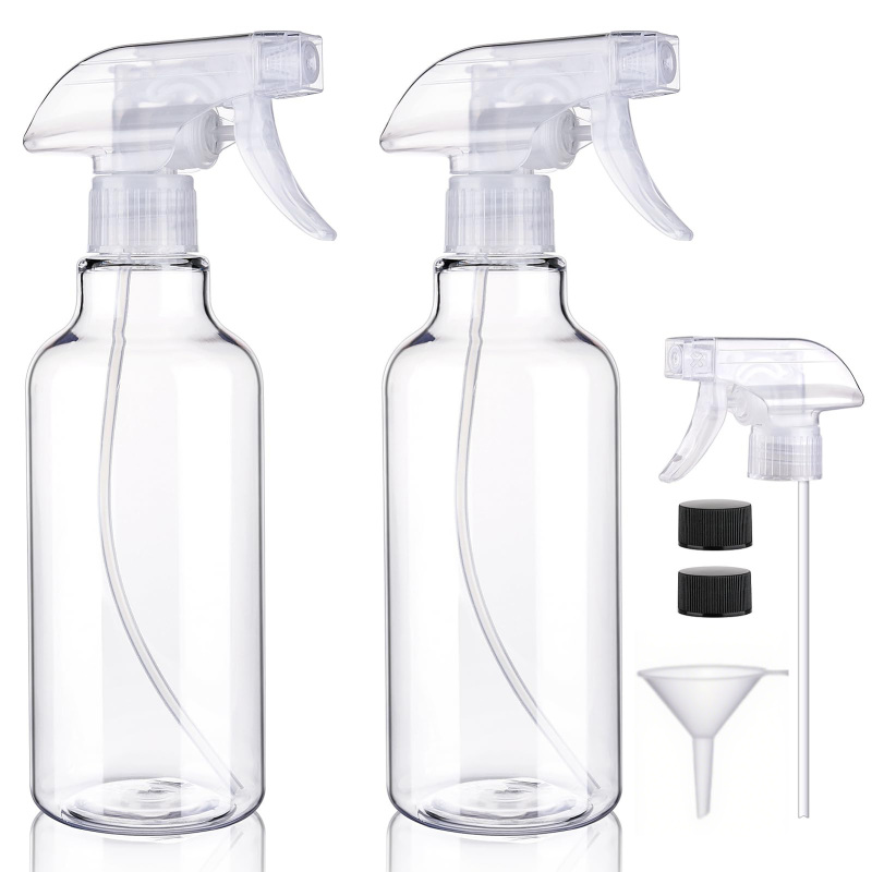 Robuste Kunststoff-spenderbehälter, 500 Ml, Einstellbarer Sprühnebel Und Direktsprühmodus, Transparente Leere Flaschen (2er-pack)