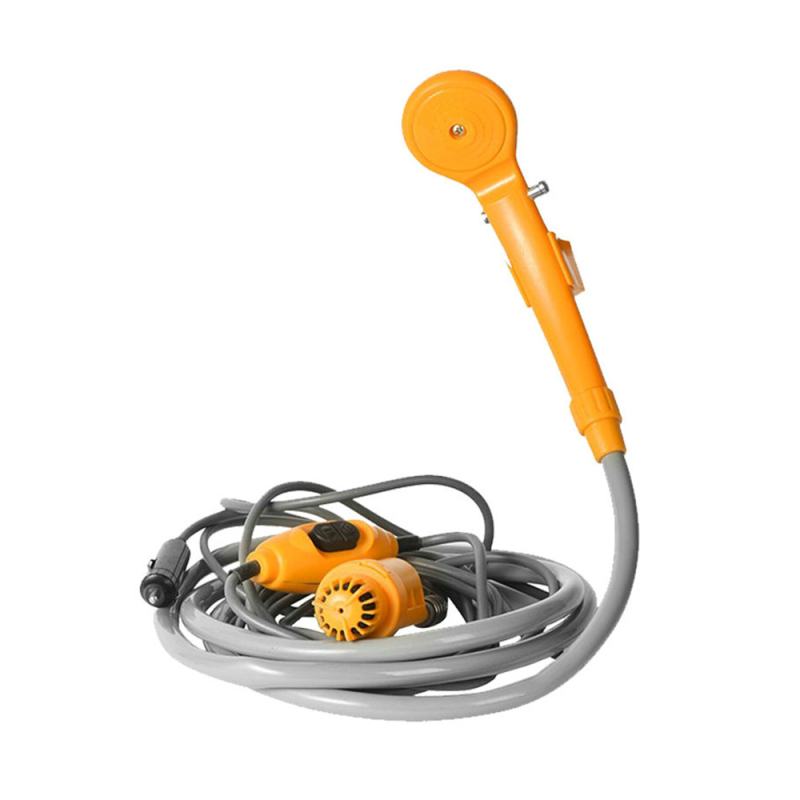 Tragbares Outdoor-duschset, 12-v-campingdusche Mit Wasserpumpe, 6-meter-kabel Mit Zigarettenanzünderstecker, Maximale Durchflussmenge 2,5 L/min