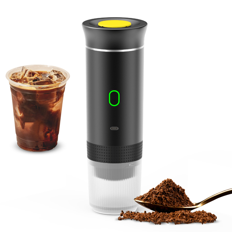 Tragbare, Kabellose 3-in-1-kaffeemaschine, Kompatibel Mit Kapseln Und Gemahlenem Kaffee, 15 Bar Druck, Inklusive 150-ml-tasse.