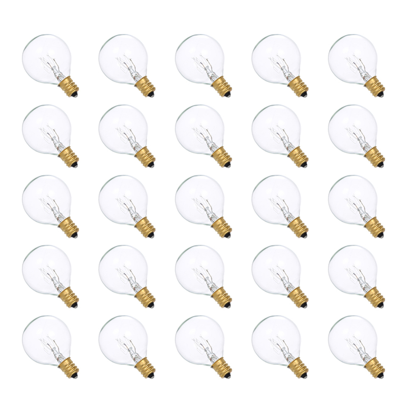 G40-glühbirne Mit E12-sockel, 25 Stück, 230 V Wechselstrom, Ip44 Wasserdicht, Warmweißes Licht, Ideal Für Lichterketten, Partydekorationen, Hochzeiten Und Andere Veranstaltungen. Tragbar.