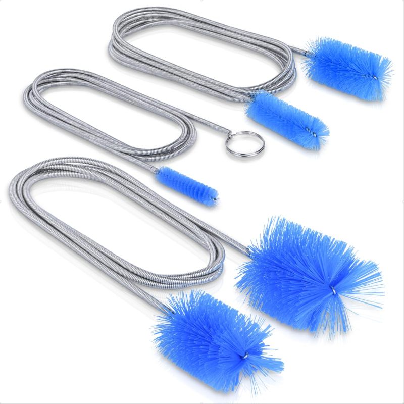 3-teiliges Abflussreinigungsbürsten-set Mit Doppelkopf Und Edelstahl-rohrreinigungsbürste Für Küchenspülen Und Abflüsse.