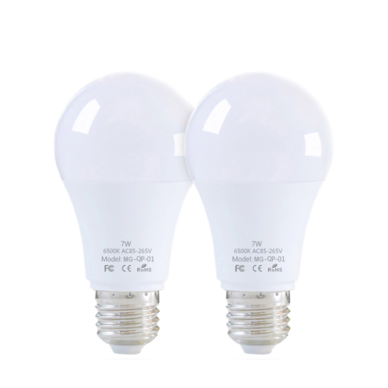 2er-pack E27 Led-lampen, 7 W (ersetzt 50 W, Energiesparend, Weiß)