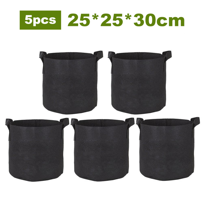 Kartoffelpflanzsack, Belüftete Pflanzsäcke Aus Vliesstoff, 25 X 25 X 30 Cm (schwarz)