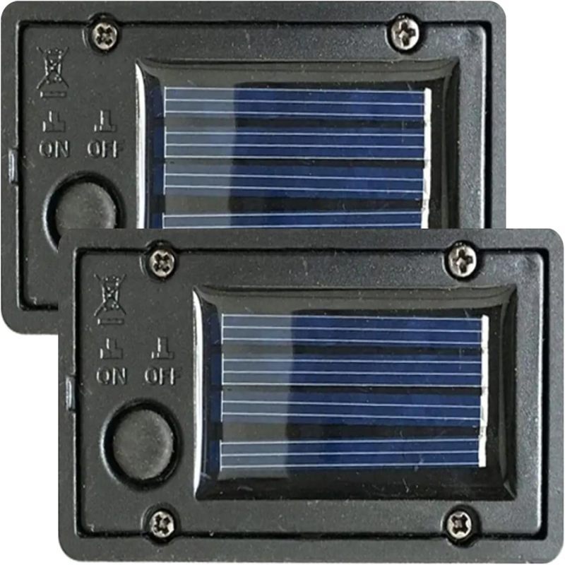 2er-pack Solarbatterien Für Außenleuchten, Wasserdichtes Gehäuse, Lichtsensor (2,8 X 1,6)
