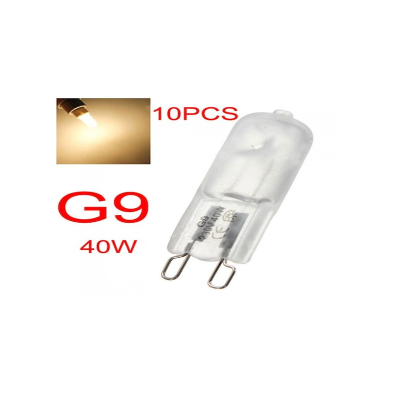 Halogen-kristallampulle, 40 W, 230–240 V, Mit Zwei Broschen, Verglast Und Mit Variabler Intensität.