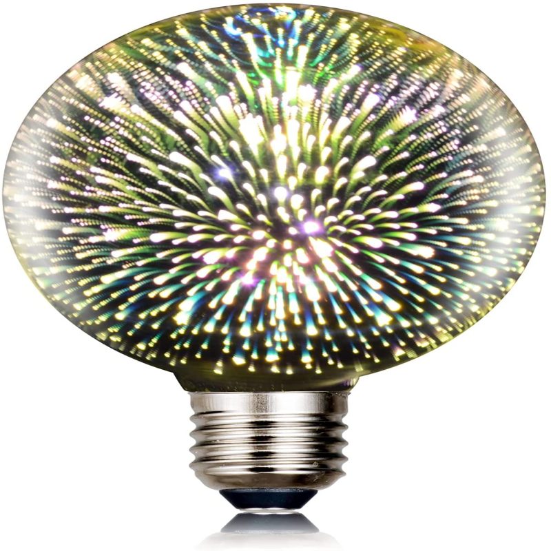 Dekorative 3d-led-glühbirne Mit Feuerwerkseffekt, Mehrfarbig, A60/e27-sockel, 4,5 W, Ac85-265 V, Dekoration Mit Buntglas-sterneneffekt.