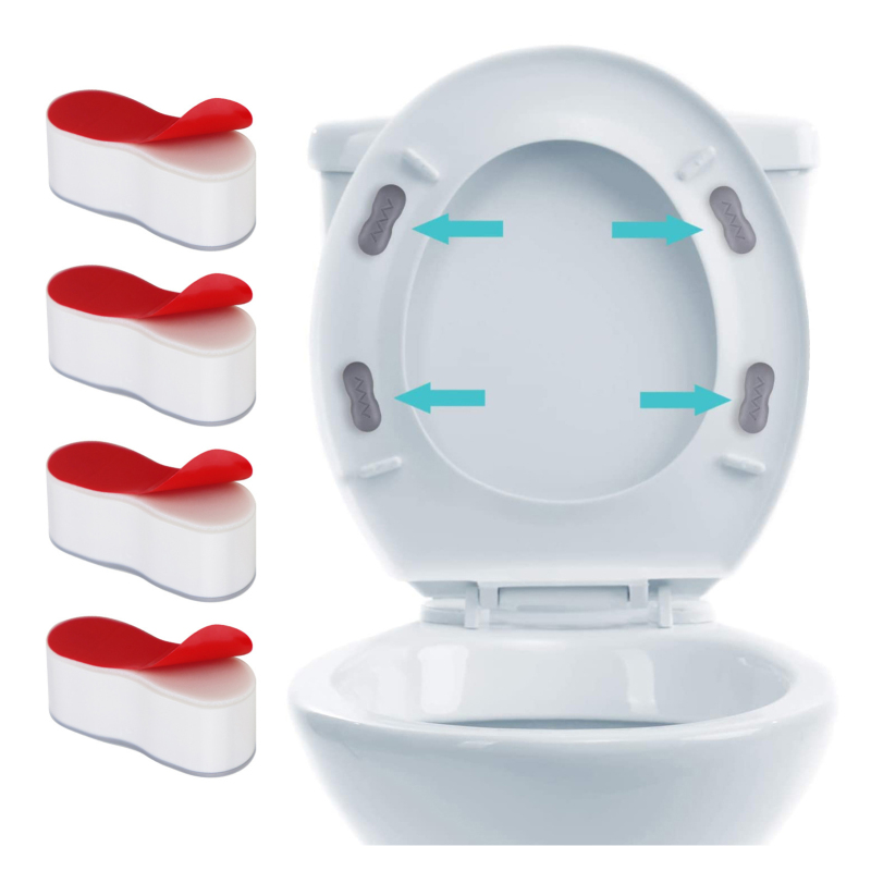 4 Selbstklebende Wc-sitzstopper, Wc-sitzabstandshalter Mit Bidet-aufsatz