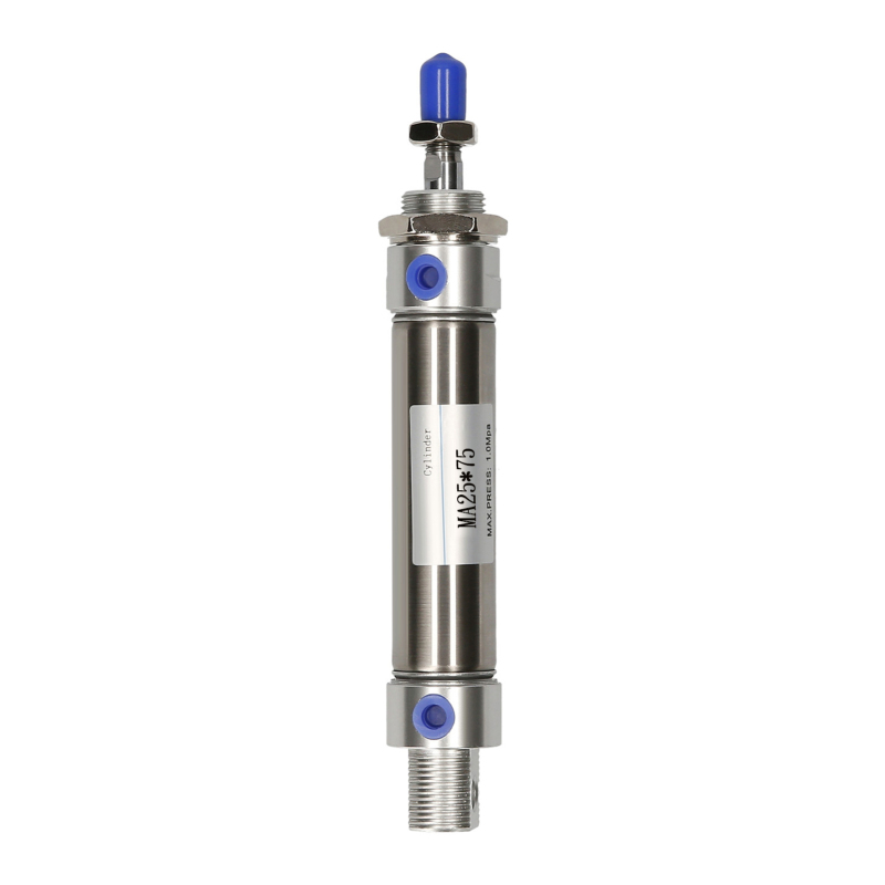 Mini-pneumatikzylinder, 25 Mm Bohrung, 75 Mm Hub, Edelstahl, Doppeltwirkend, Einkolbenig