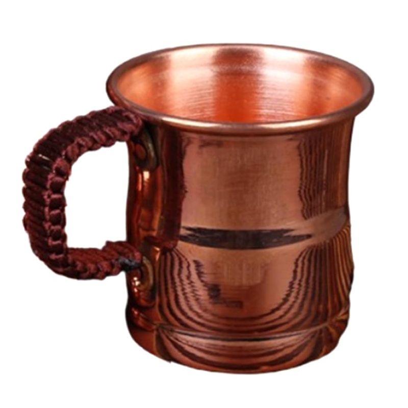 Dickwandiger, Massiver Kupfer-wasserbecher Im Moskauer Stil Mit Graviertem Griff, 400 Ml (stück)