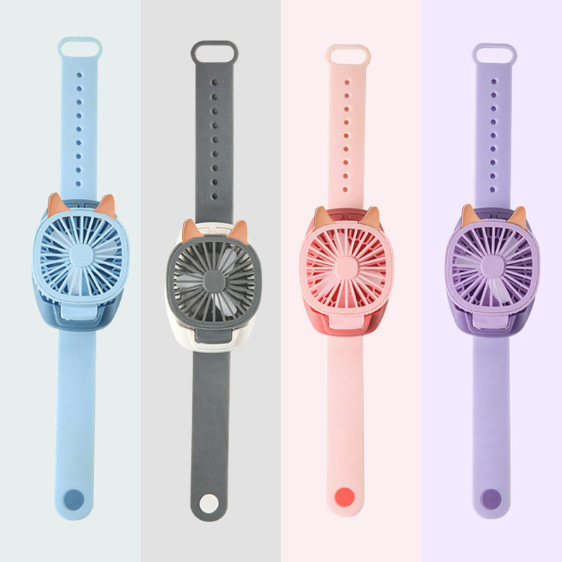 Usb-ventilatorarmband Für Kinder, 3 Geschwindigkeitsstufen, Mehrfarbig, Abnehmbar, Drehbar, Tragbar, Mini-handventilator