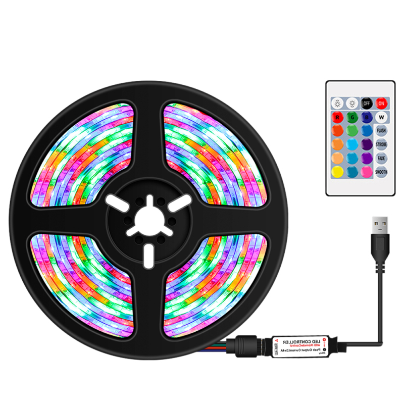 Dimmbarer Usb-rgb-led-streifen, 16 Farben, 4 Modi, 5 M, 300 Leds (ideal Zur Dekoration)